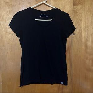 Eddie Bauer V-neck Black T-shirt